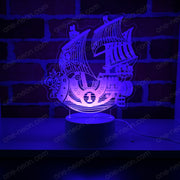 Thousand Sunny One Piece - 3D Illusion Night Light Desk Lamp