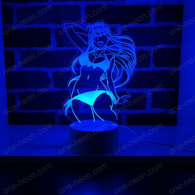 Zero Two - 3D Illusion Night Light Desk Lamp