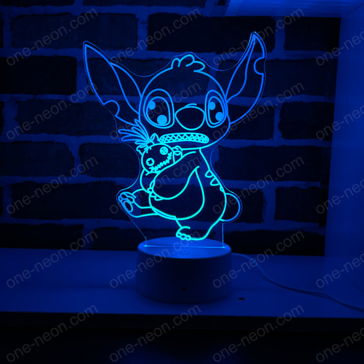 Lilo & Stitch - 3D Illusion Night Light Desk Lamp