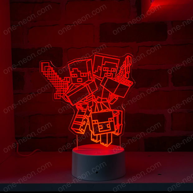 Minecraft - 3D Illusion Night Light Desk Lamp