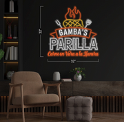 Gamba's PARILLA | LED Neon Sign