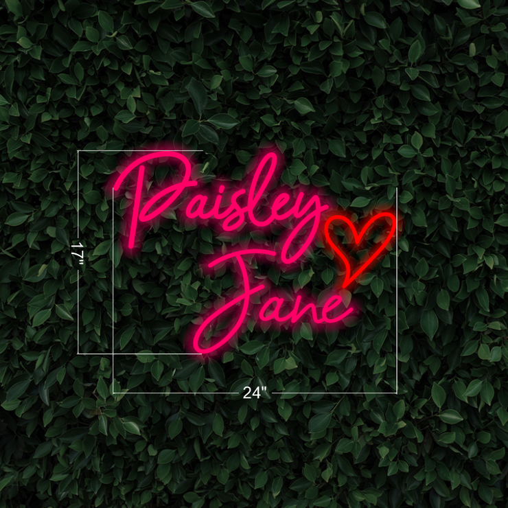 Paisley ❤️ Jane | LED Neon Sign