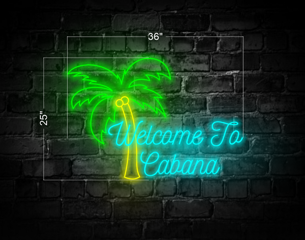 Welcome To Cabana | LED Neon Sign
