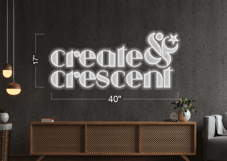Create Crescent | LED Neon Sign