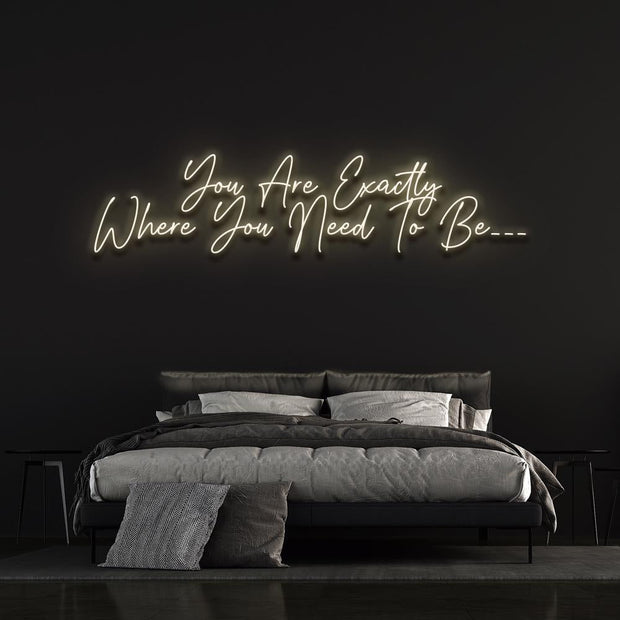 You are exactly where you need to be - LED Neon sign