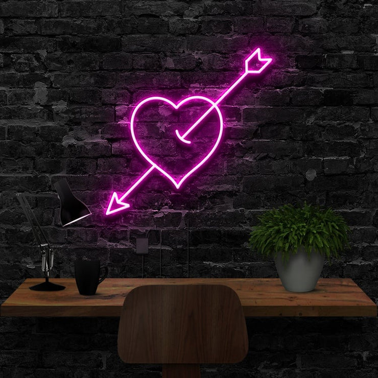 ARROW THROUGH THE HEART | LED Neon Sign