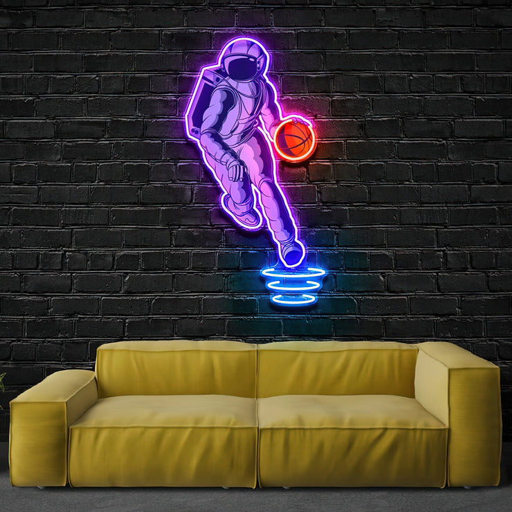 Astroballer | Neon Acrylic Artwork