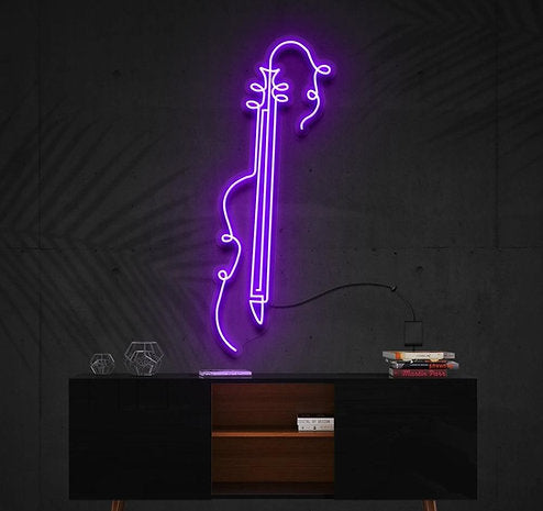 Guitar Line Art | LED Neon Sign