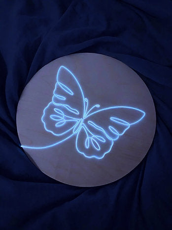 Monarch Single Butterfly Neon Sign | El Wire Signs Wall Art