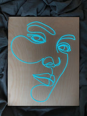 Line Art Face Neon Sign | El Wire Signs Wall Art