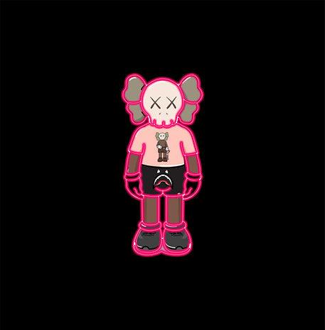 Bearbrick supreme  Pink christmas gifts, Kaws iphone wallpaper