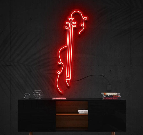 Guitar Line Art | LED Neon Sign