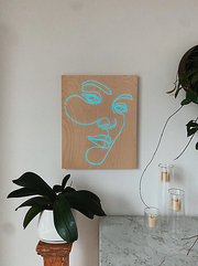 Line Art Face Neon Sign | El Wire Signs Wall Art