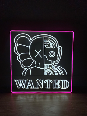 KAWS Wanted | LED Neon Sign