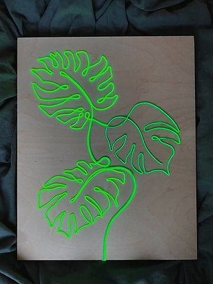 Monstera Plant Neon Sign | El Wire Signs Wall Art