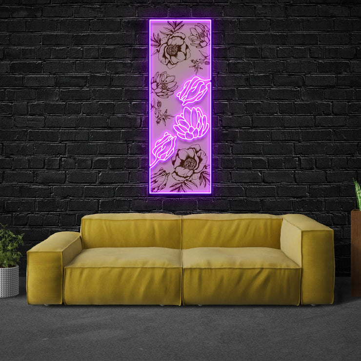 Flower Wall V2 | Neon Acrylic Art Work