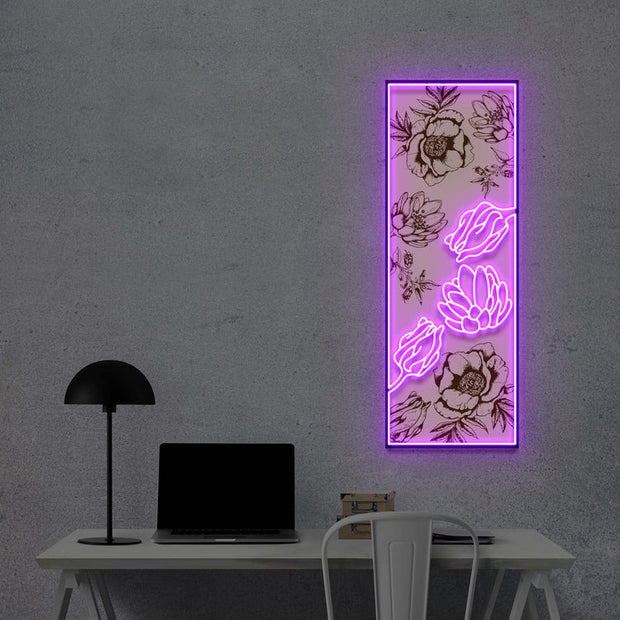 Flower Wall V2 | Neon Acrylic Art Work