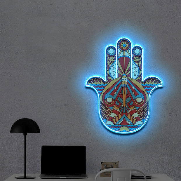 Hamsa | Neon Acrylic Artwork