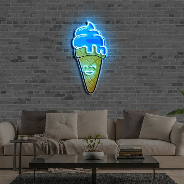 Happycream Cone V1 | Neon Acrylic Artwork