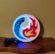 Yin Yang Fire and Air | Edge Lit Acrylic Signs