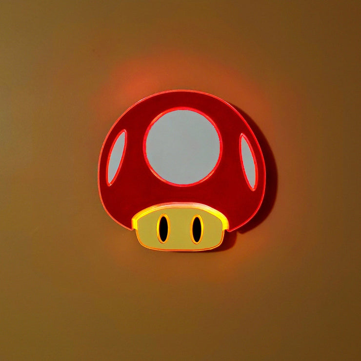 Mario Super Mushroom | Edge Lit Acrylic Signs