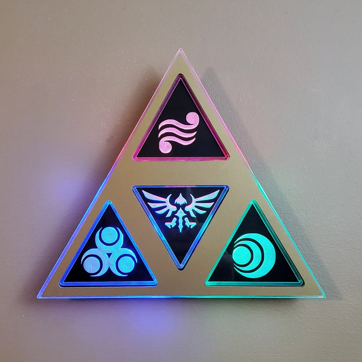 Legend of Zelda Triforce | Edge Lit Acrylic Signs