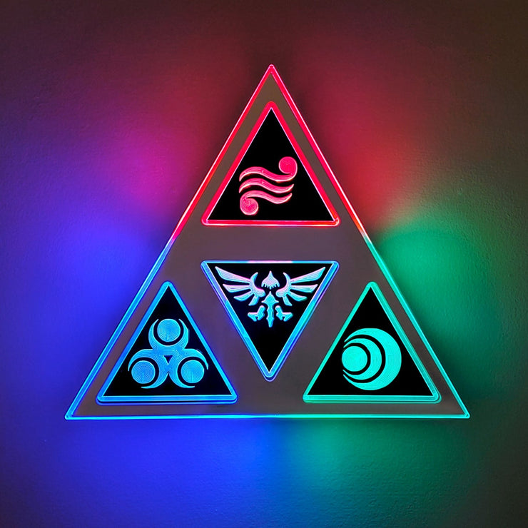 Legend of Zelda Triforce | Edge Lit Acrylic Signs