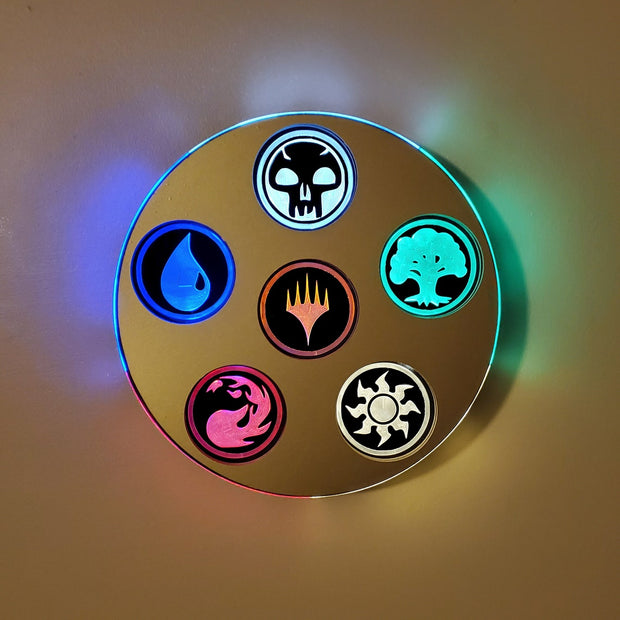 Magic The Gathering Mana symbols | Edge Lit Acrylic Signs