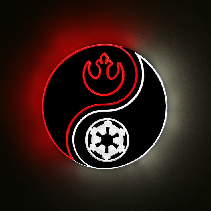Rebel and Empire Yin Yang | Edge Lit Acrylic Signs