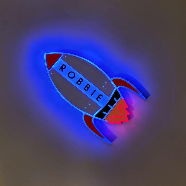 Rocket Name | Edge Lit Acrylic Signs