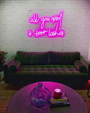 All You Need Is Love Lashed | LED Neon Sign