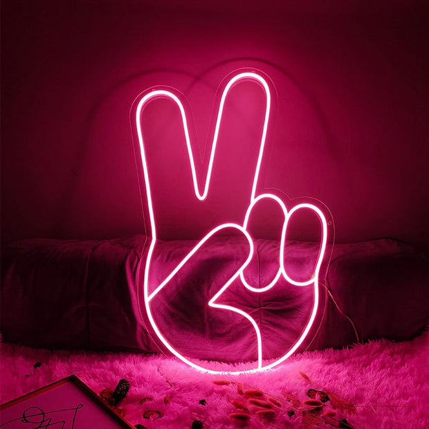 Peace Emoji | LED Neon Sign