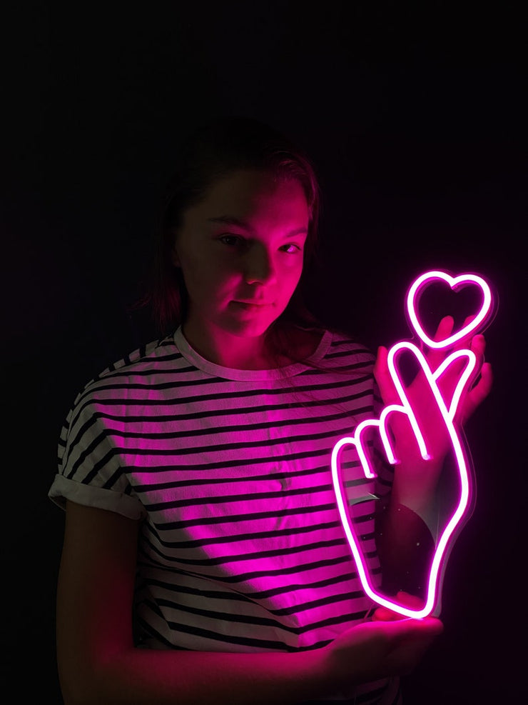 Finger Heart | LED Neon Sign