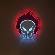 Flame skull | Edge Lit Acrylic Signs