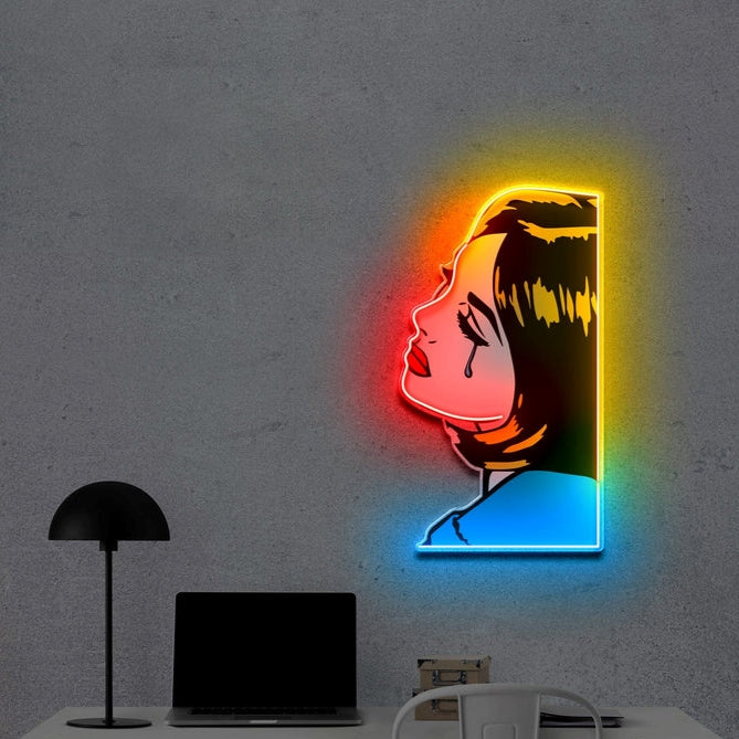 Life Is Tragic | Neon Acrylic Artwork