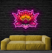 Lotus Flower | Neon Acrylic Artwork