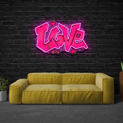 Love | Neon Acrylic Art Work