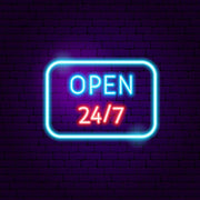 Open 24/7 | LED Neon Sign