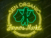 Sen Organic Farmers Market | LED Neon Sign