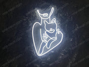 Cat Mom Line Art | LED Neon Sign