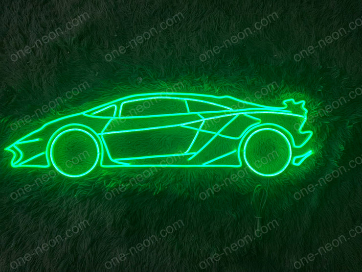 Green Sport Car Neon Sign ❤️ ®