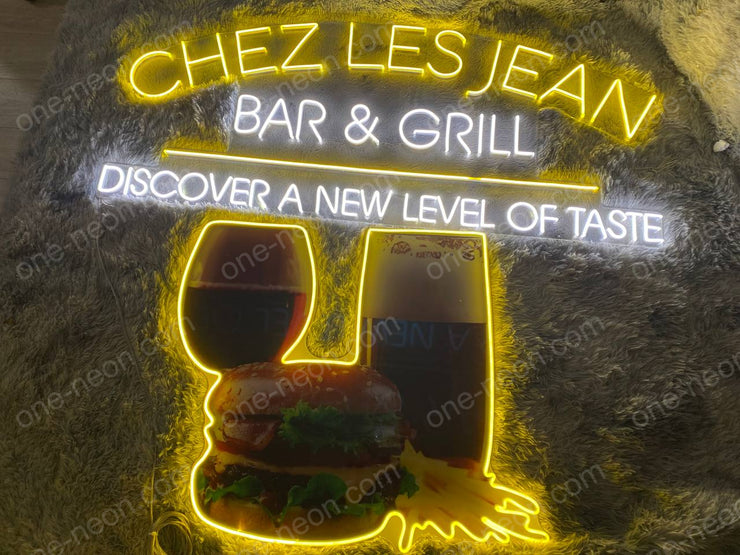 CHEZ LES JEAN GRILL & BAR | LED Neon Sign