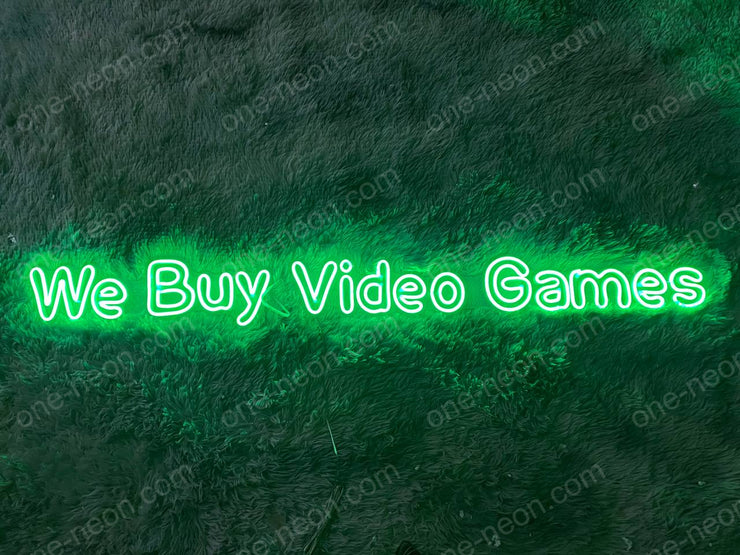 We Buy Video Games & Mario | LED Neon Sign