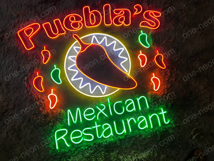 Puebla's Mexican Restaurant | LED Neon Sign