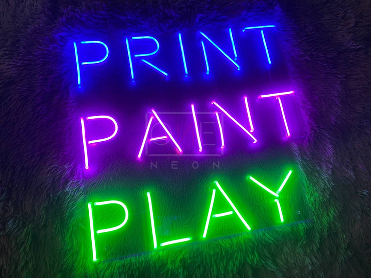 Print Paint Play | LED Neon Sign