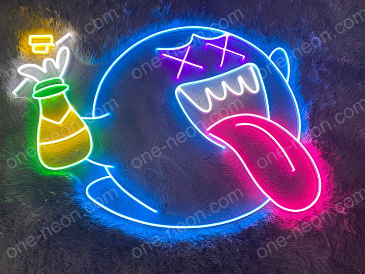 Cute Ghost Mario Boo | LED Neon Sign