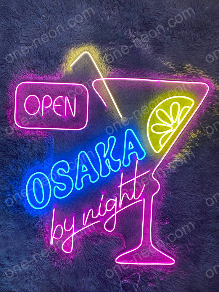 Open Osaka By Night | LED Neon Sign