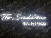 The Sandströms est. 9/9/2022 | LED Neon Sign