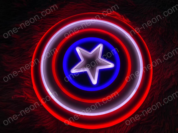 Captain America Shield | Edge Lit Acrylic Signs