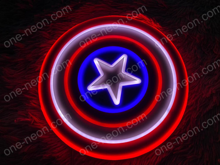 Captain America Shield | Edge Lit Acrylic Signs
